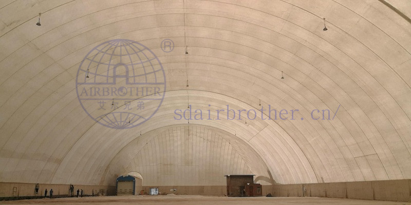 全封閉氣膜堆料場內(nèi)部